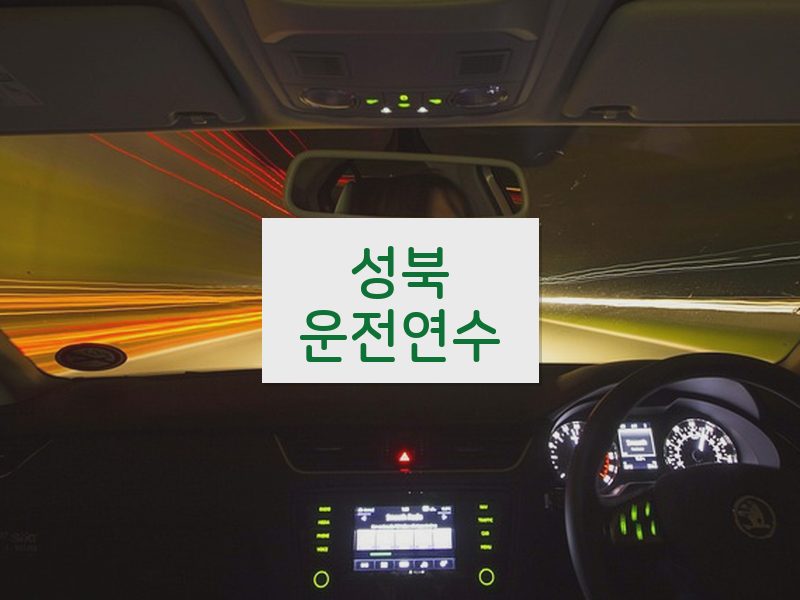 성북운전연수 후기