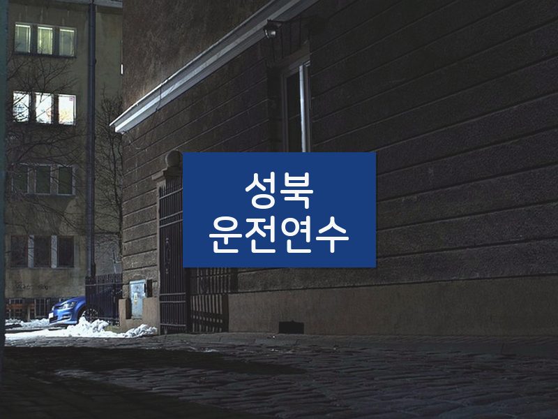 성북운전연수 후기