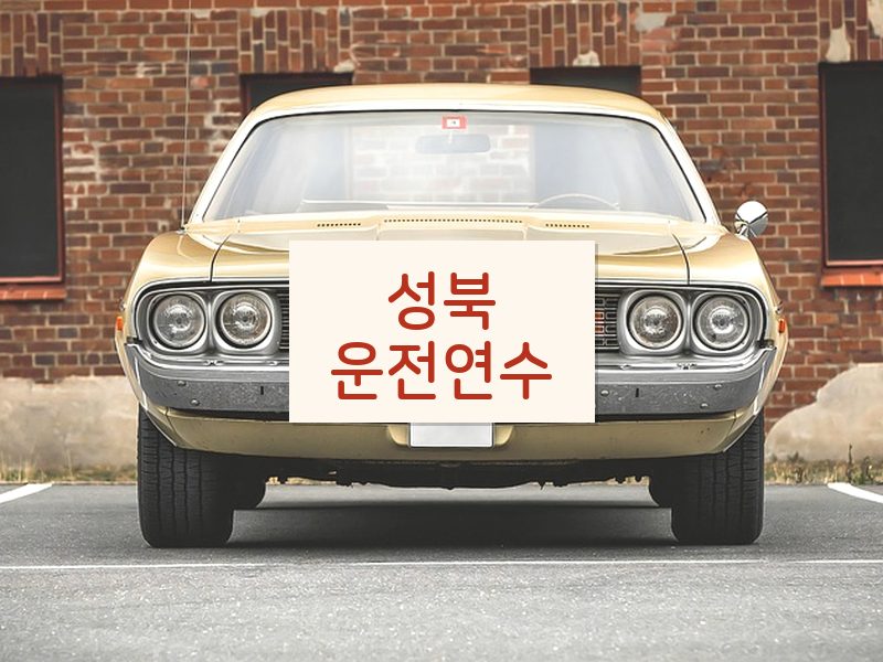 성북운전연수 후기