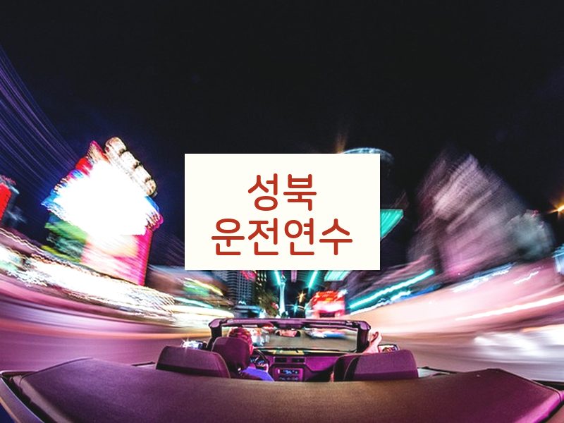 성북운전연수 후기