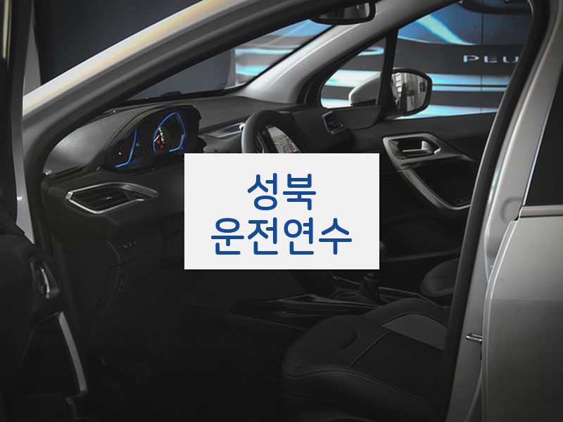 성북운전연수 후기
