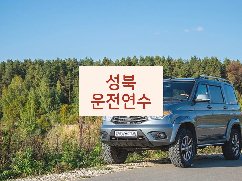 성북운전연수 후기