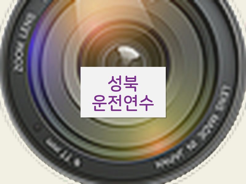 성북운전연수 후기