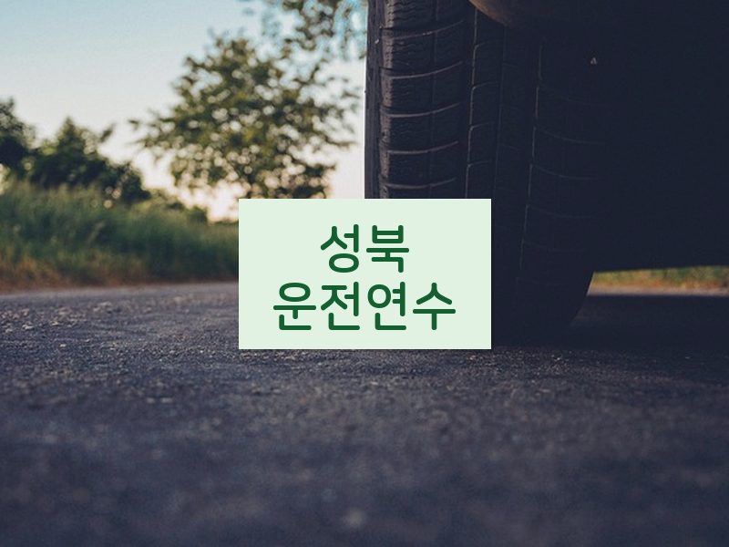 성북운전연수 후기