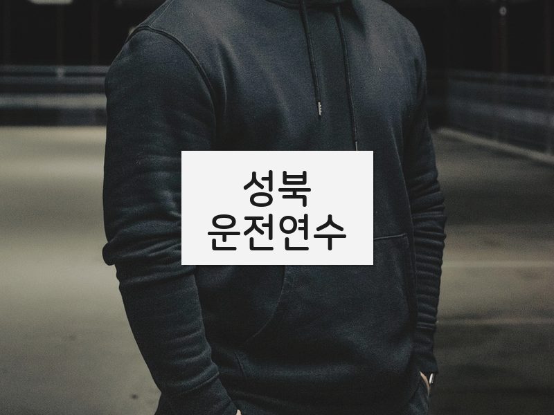 성북운전연수 후기