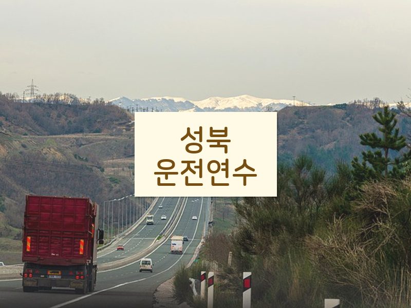 성북운전연수 후기