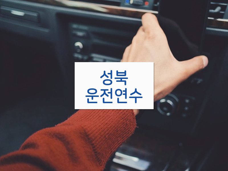 성북운전연수 후기