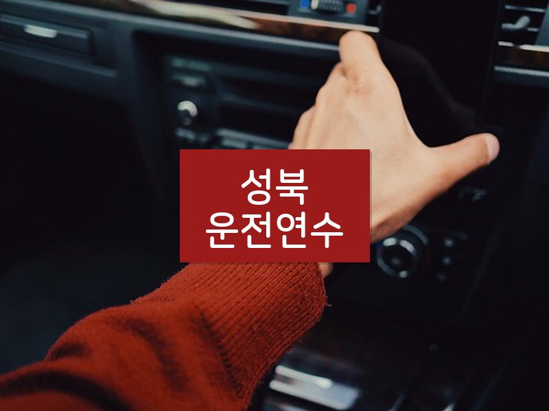 성북운전연수 후기