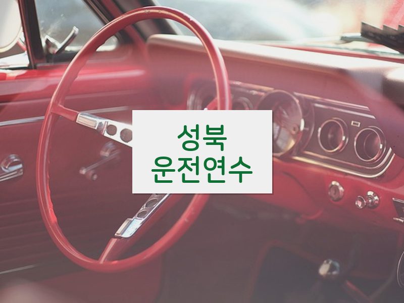 성북운전연수 후기