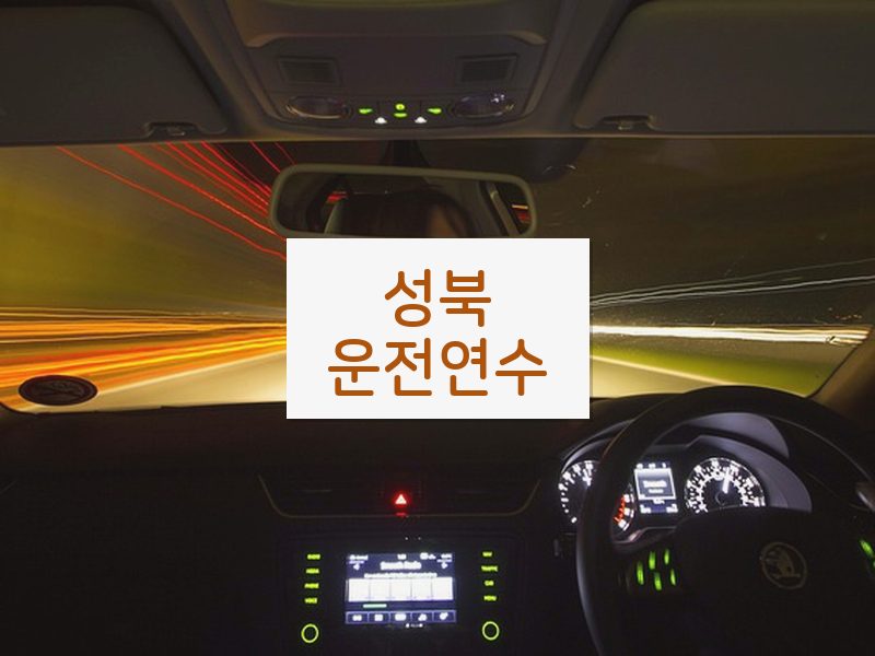 성북운전연수 후기