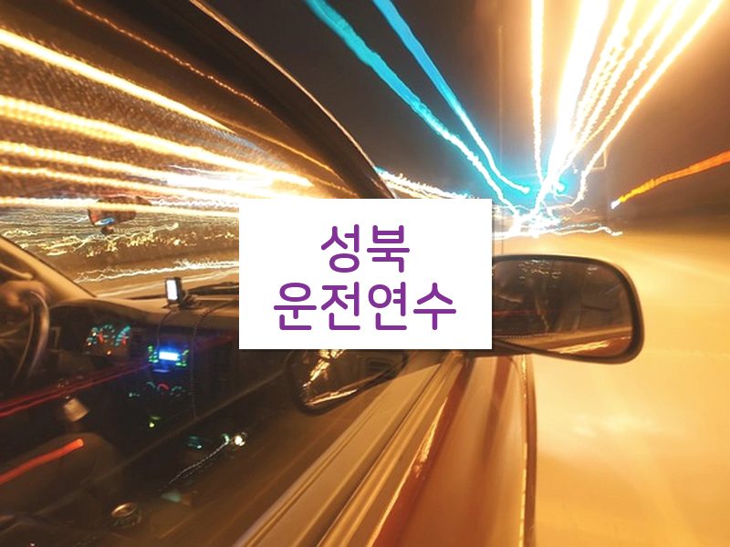 성북운전연수 후기