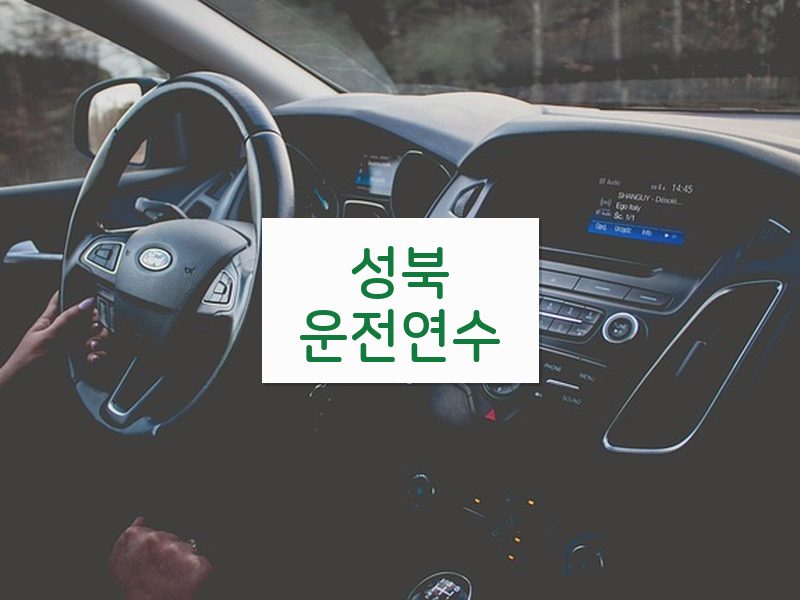 성북운전연수 후기