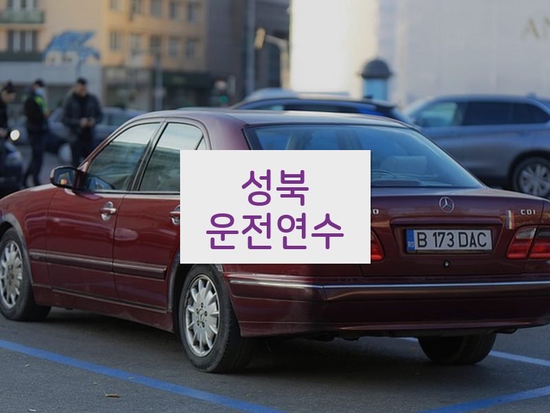 성북운전연수 후기