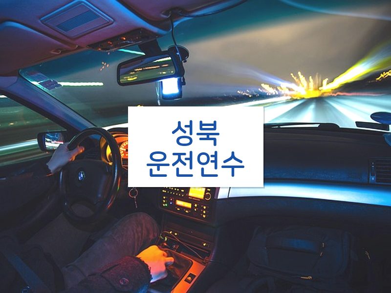 성북운전연수 후기