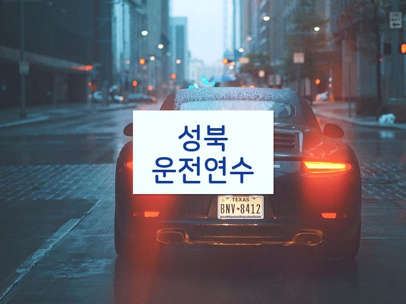 성북운전연수 후기