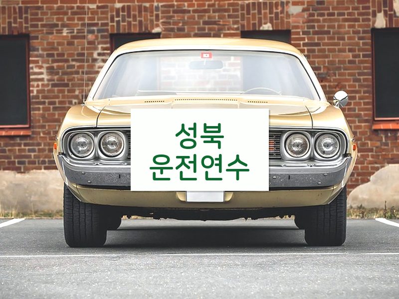 성북운전연수 후기