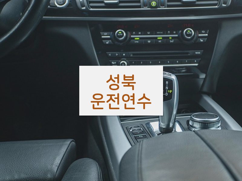 성북운전연수 후기