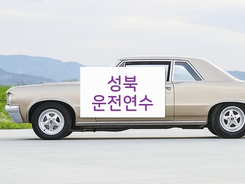 성북운전연수 후기