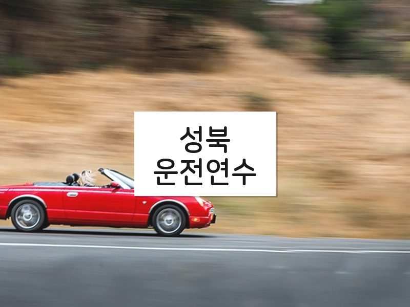 성북운전연수 후기