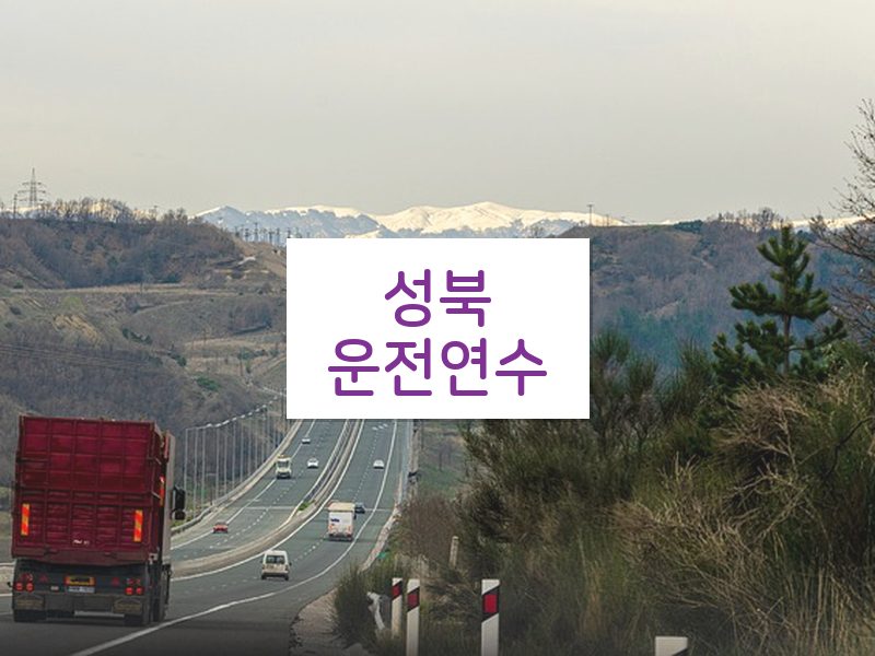 성북운전연수 후기