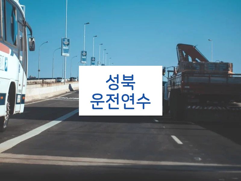 성북운전연수 후기