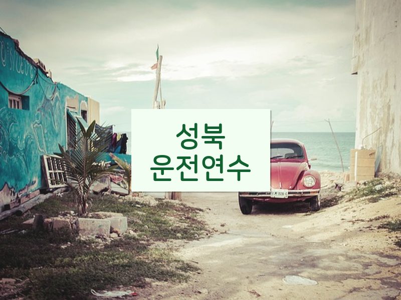 성북운전연수 후기