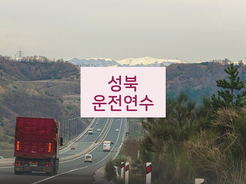 성북운전연수 후기