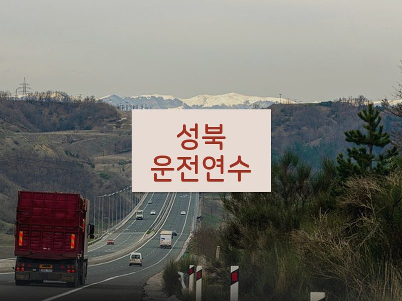 성북운전연수 후기