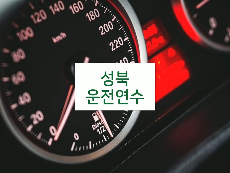 성북운전연수 후기