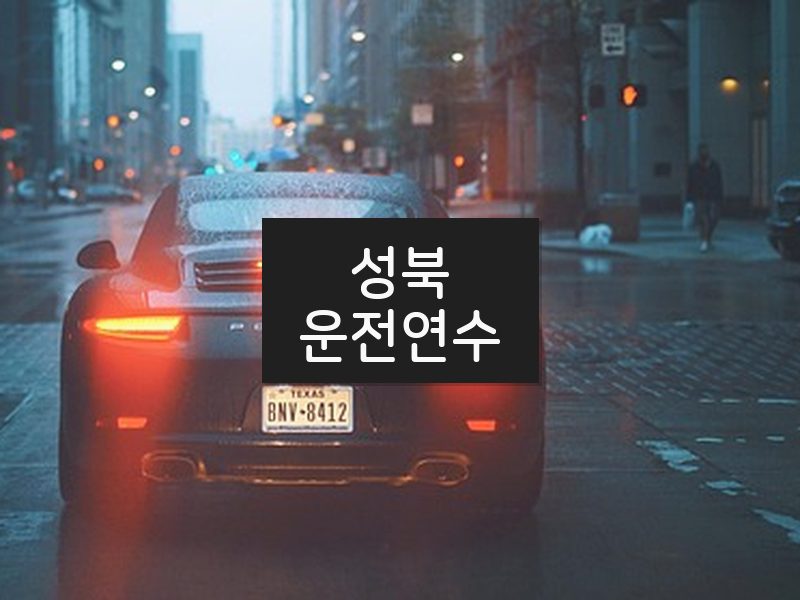 성북운전연수 후기