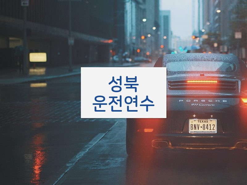 성북운전연수 후기