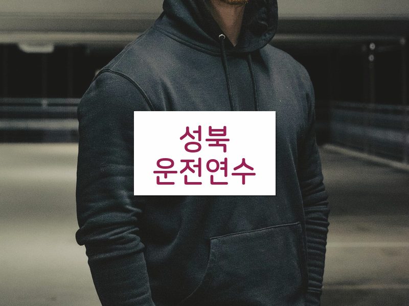 성북운전연수 후기