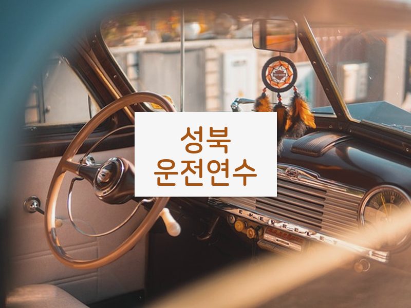 성북운전연수 후기
