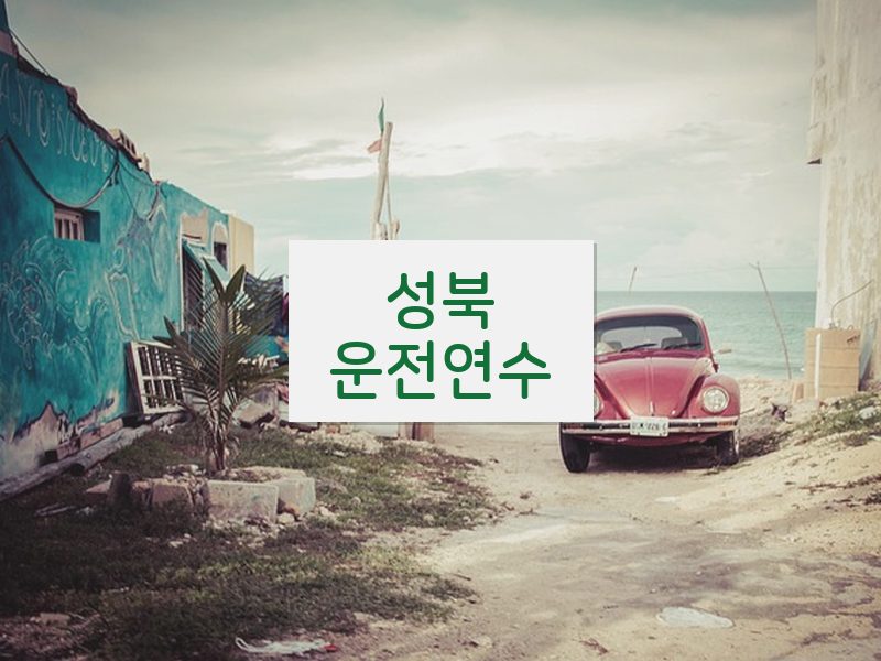 성북운전연수 후기