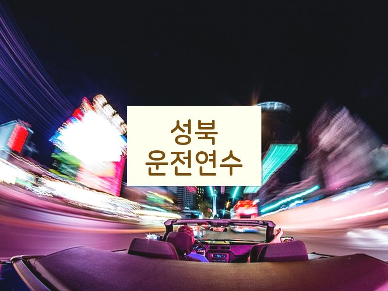 성북운전연수 후기
