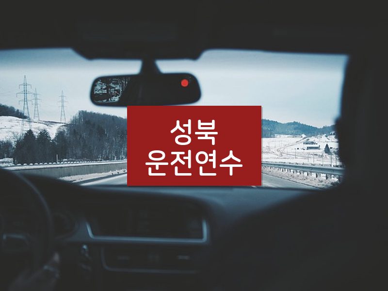 성북운전연수 후기