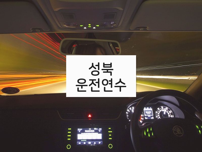 성북운전연수 후기