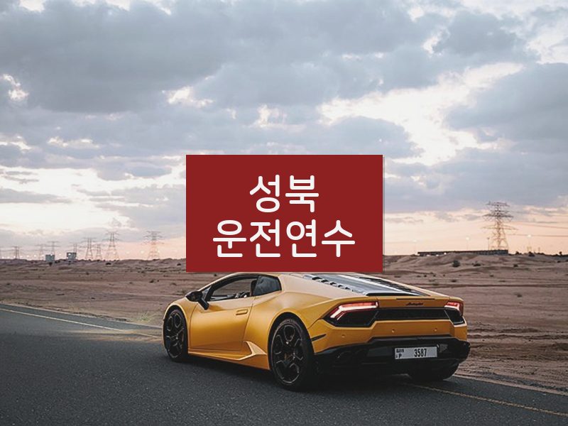 성북운전연수 후기