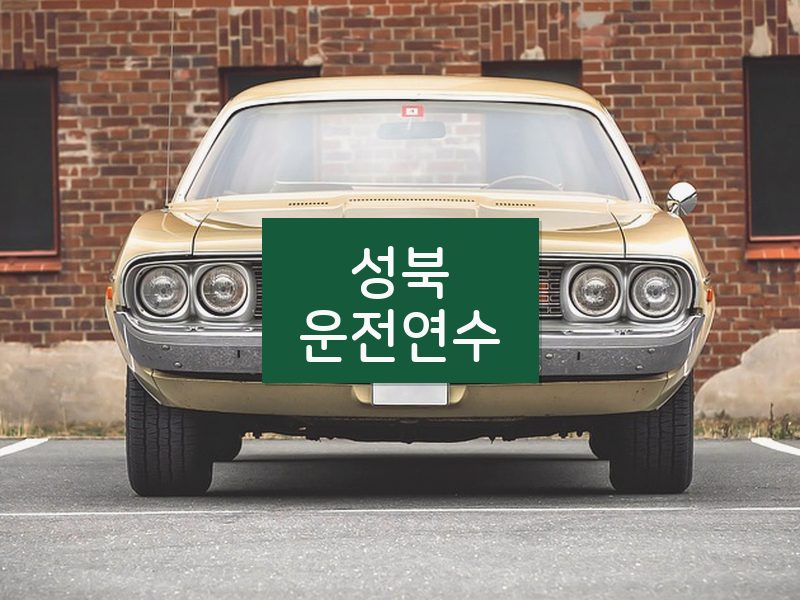 성북운전연수 후기