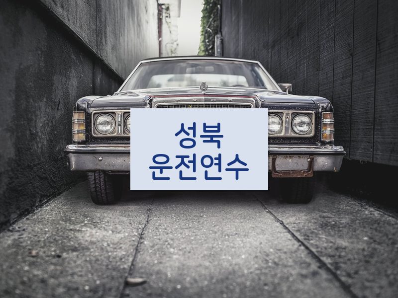 성북운전연수 후기