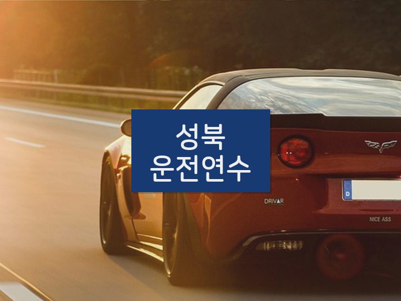 성북운전연수 후기