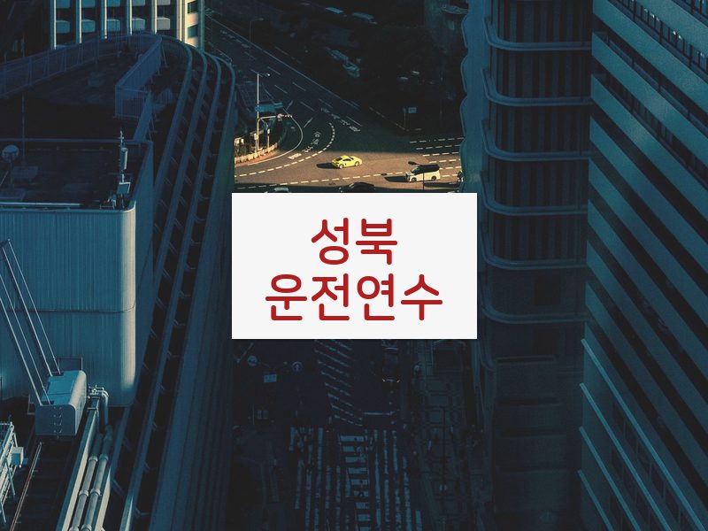 성북운전연수 후기
