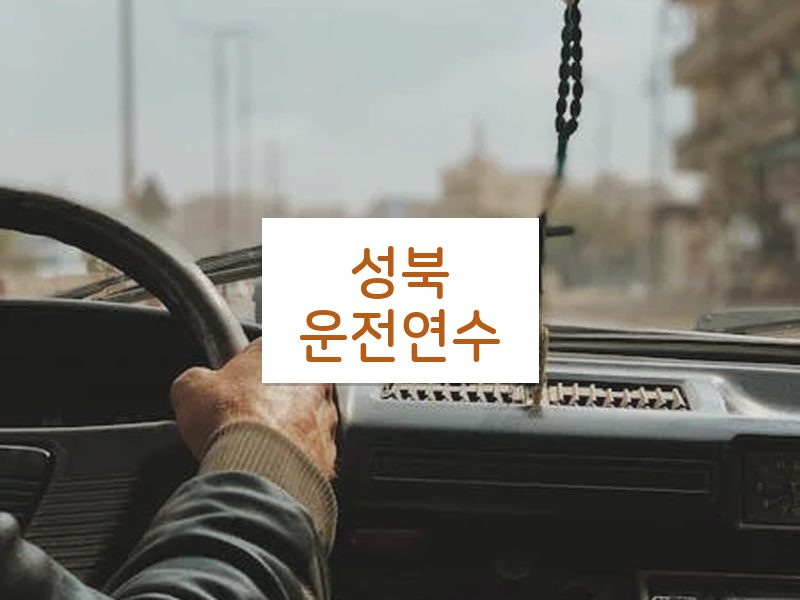 성북운전연수 후기