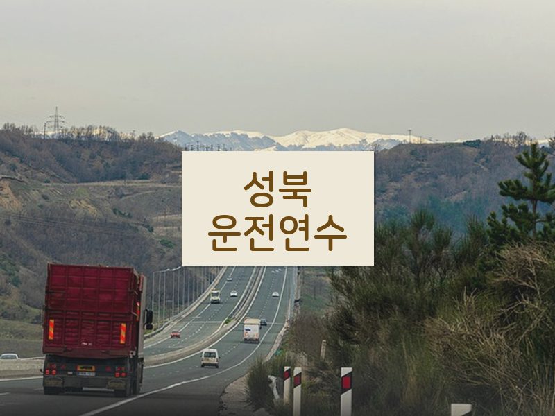 성북운전연수 후기