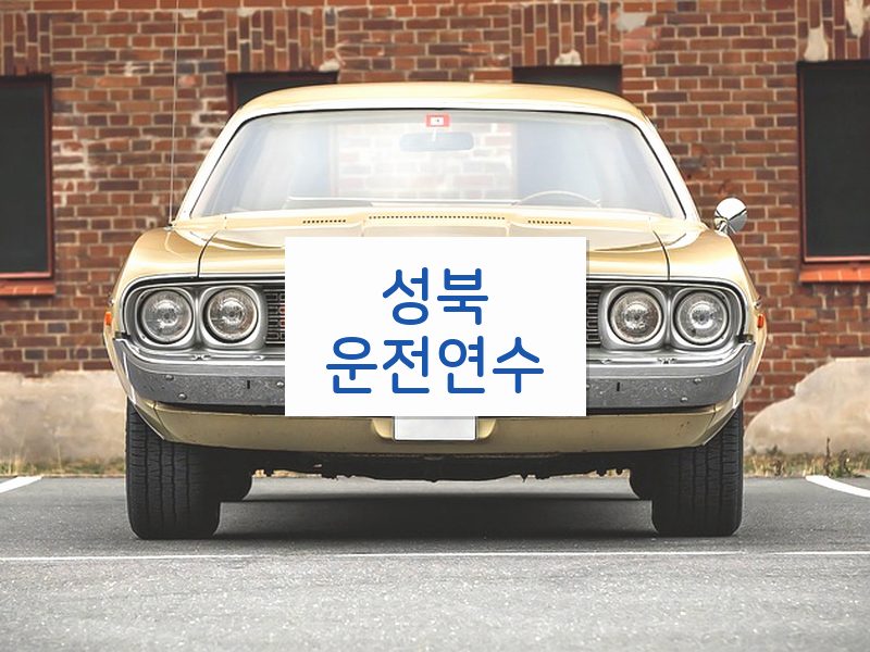 성북운전연수 후기