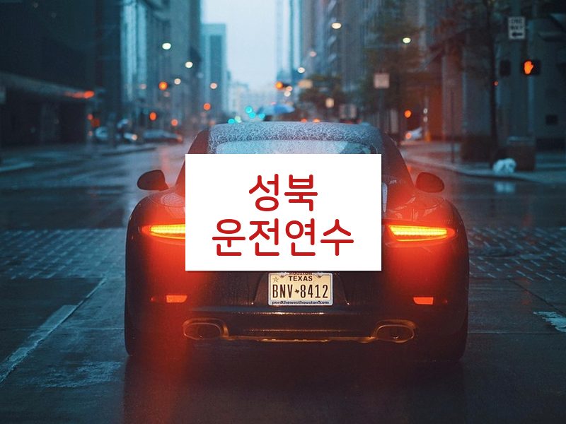 성북운전연수 후기