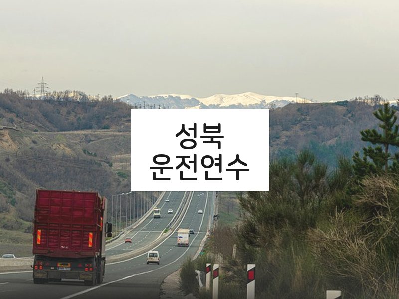 성북운전연수 후기