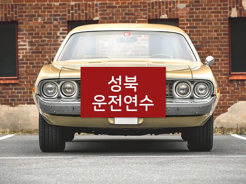 성북운전연수 후기