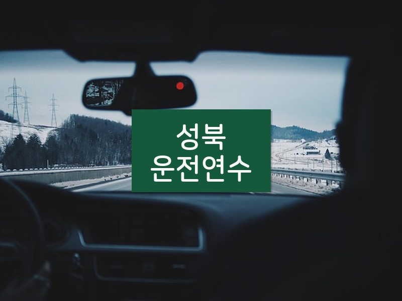 성북운전연수 후기