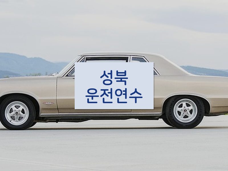 성북운전연수 후기